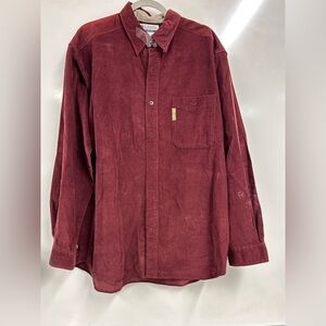 0207 Columbia Men's Flare Gun™ Corduroy Shirt in burgundy XL